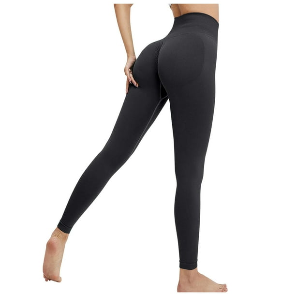 Pantalones de yoga sin costuras para mujer, color melocotón, de nylon y spandex, de cintura alta, para fitness, running, yoga y uso diario