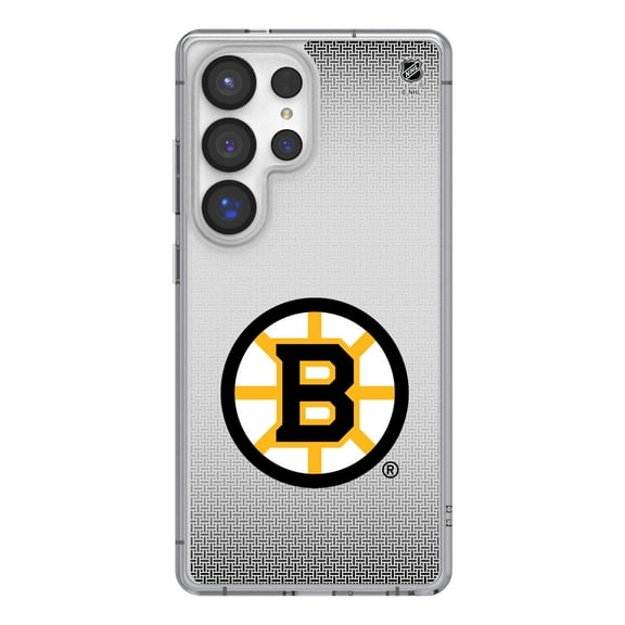 Boston Bruins Linen Logo Galaxy Clear Case