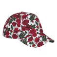 thumbnail image 3 of Naloa Original Classic Low Profile Hat Men Women Baseball Cap Dad Hat Adjustable Unconstructed Rose Flowers Print Cap, 3 of 9