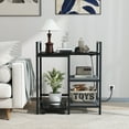 thumbnail image 2 of Gymax 25'' x 16'' 3-Tier Printer Table w/ Storage Shelves Wheels for Home Office Black, 2 of 10