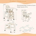 thumbnail image 5 of INFANS 5 in 1 Baby High Chair, Convertible Toddler Table Chair Set, Rocking Chair, Multi-Function Seat with Lockable Universal Wheels, Adjustable Seat Back, Removable Trays, 5 of 9