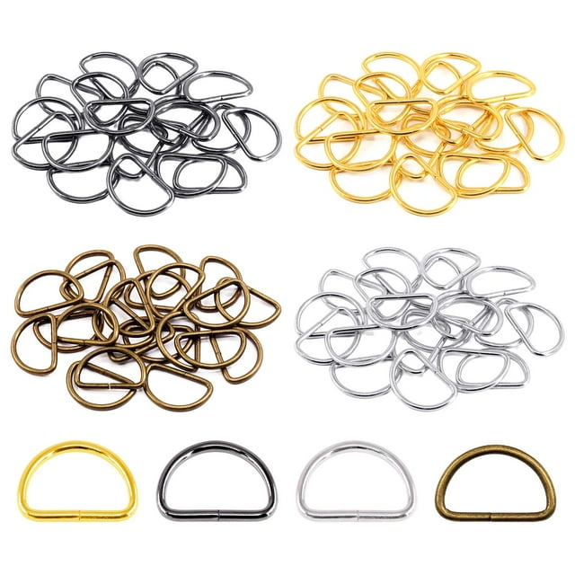 Anillos en D Swpeet 120 unidades 30 mm de metal para bricolaje en bolsos y herrajes