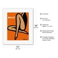 thumbnail image 2 of Bally Shoes - Woman Red Slip-On’s - Vintage Advertising Poster by Bernard Villemot c.1967 - Fine Art Rolled Canvas Print 11in x 14in, 2 of 4