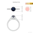 thumbnail image 4 of ANGARA Natural 1.2 Ct Vintage Inspired Claw-Set Sapphire Solitaire Ring in 14K White Gold for Women (Size-6.5mm) | September Birthstone, Anniversary, Jewelry Gift for Women | Natural Sapphire Ring, 4 of 8