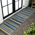 thumbnail image 5 of JONATHAN Y SAVANNAH 2 x 8 Runner Rug, Janus Coastal Stripe Machine-Washable Reversible - Cream/Navy, SVH104A-28, 5 of 9