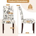 thumbnail image 3 of Gymax Wooden Dining Chair Set of 4 w/Rubber Wood Legs Padded Seat S Springs High  Back Beige, 3 of 8
