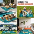 thumbnail image 3 of Plumeria Coastal Outdoor Rug 3x5 Ft, Non Slip Washable Area Rug, Summer Beach Turquoise Ocean Patio Rugs Carpet Runner, Large Floor Mat for Indoor/Outdoor Deck Porch Camping, 3 of 8