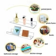 thumbnail image 6 of Wall Mounted Acrylic Storage Rack No Punching Floating Shelf Clear Thick Display Stick Bathroom Kitchen Bathroom Organizer, 6 of 9
