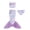 Purple, variant on Girls Mermaid Swimsuit 3 Piece Bikini Set,Scales Print Two Piece Bathing Suit with Removable Fishtail Tulle Skirt Size 8Y