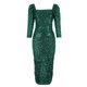 thumbnail image 5 of Vestidos Para Mujer Vestidos de Otoño Midi Hombros Descubiertos Lentejuelas Vestido de Manga Farol Delgado Odeerbi  ODB182701, 5 of 6