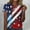 Blue, variant on Cavosen Patriotic Clothes for Women Petite Red White and Blue Short Sleeve Crew Neck Shirts American Flag Graphic Tops Lady XL Patriotic Casual T Shirts Independence Day Tunic Tees Patriotic Outfits