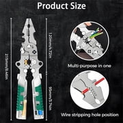 20-In-1 Multi-Function Electrician Pliers with Folding Screwdriver, Wire Stripper, Voltage Tester, and Crimping Tool for Electrical Repairs, Automotive Wiring, and DIY Projects