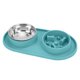 thumbnail image 2 of Cuencos de comida y agua para mascotas, cuencos dobles antideslizantes y extraíbles para perros y gatos, 2 of 8