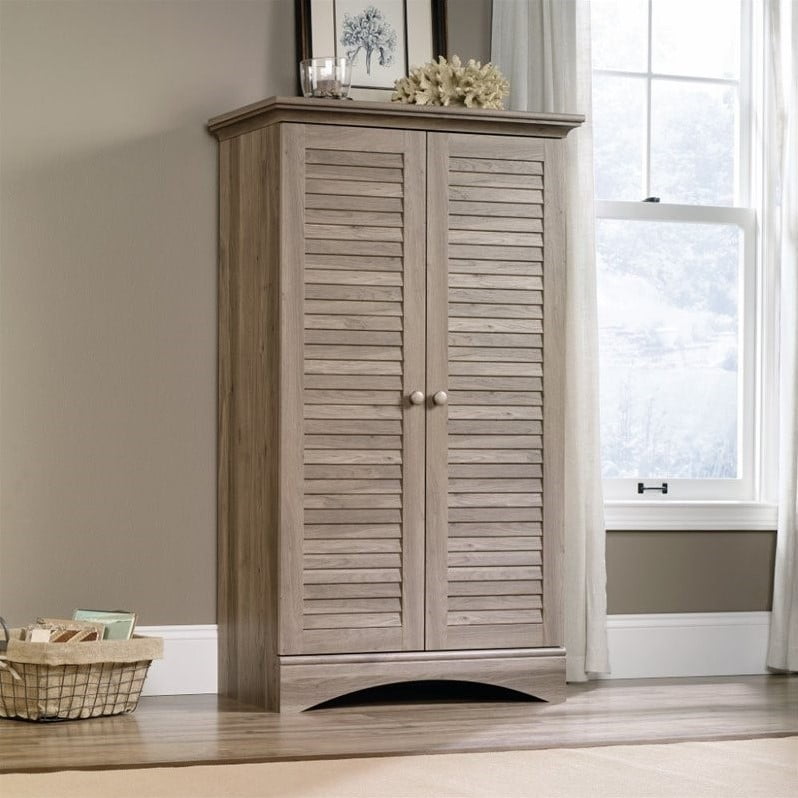 Sauder Harbor View 61" Tall Wood Storage with 4 Adjustable
