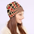 thumbnail image 3 of Swirl Playing Card Suits Print Beanie Hat, Poker Cuffed Beanie For Men Women, 3 of 6