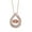 Rose, variant on Clear Cubic Zirconia Dancing Center Double Teardrop Necklace Rhodium Plated Sterling Silver