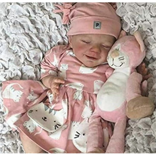 Realistic Reborn Baby Dolls 18 Inch Lifelike born Baby Doll Girl with Weighted Soft Body Birthday Gift for Kids 3