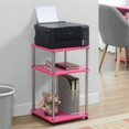thumbnail image 1 of Designs2Go Table d'Appoint Trois Niveaux Sans Outils Finition Cadre en Bois Rose, 1 of 6