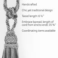 thumbnail image 4 of DECOPRO Elegant Curtain & Drapery Tassel Tieback with Decorative Hand Crocheted Design, Tassel Length 8" (20cm), Spread 35" (88.5cm) # TBE8, #EL05 Sold Individually, 4 of 4