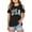 Black, variant on Girls T Shirts Kids Letter Printed Short Sleeve Tshirts Shoulder Cut-Out Casual Crewneck Basic Tees T Shirts for Girls 11-12 Years
