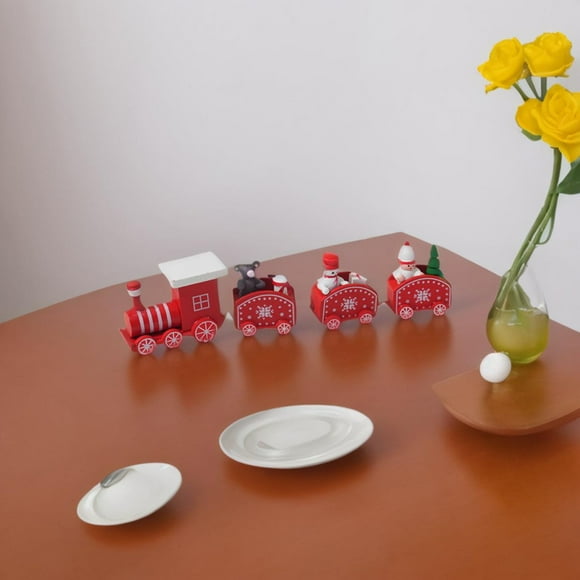 onlyliua ¡ ¡Promoción de Temporada! Adorno Decorativo de Tren Navideño de Madera.