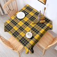 thumbnail image 2 of Yellow Black and Red Checkerboard Checkered Pattern Square Tablecloth,Waterproof Square Table Cover,Wipeable Spillproof Washable Table Cover for Home Kitchen Party Decor 42"X42"(107x107cm), 2 of 6