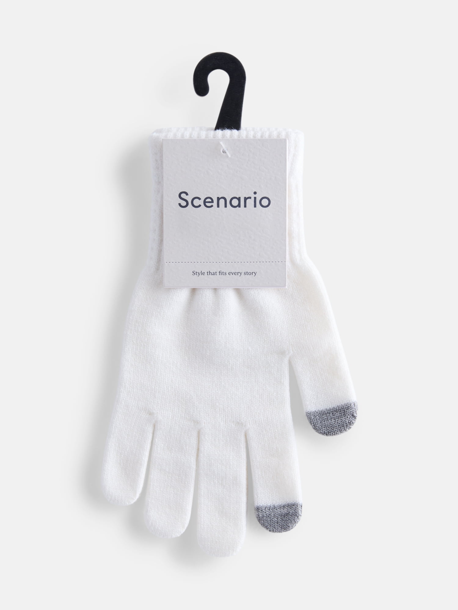 Scenario Women's Tech Touch Knit Gloves, Winter White