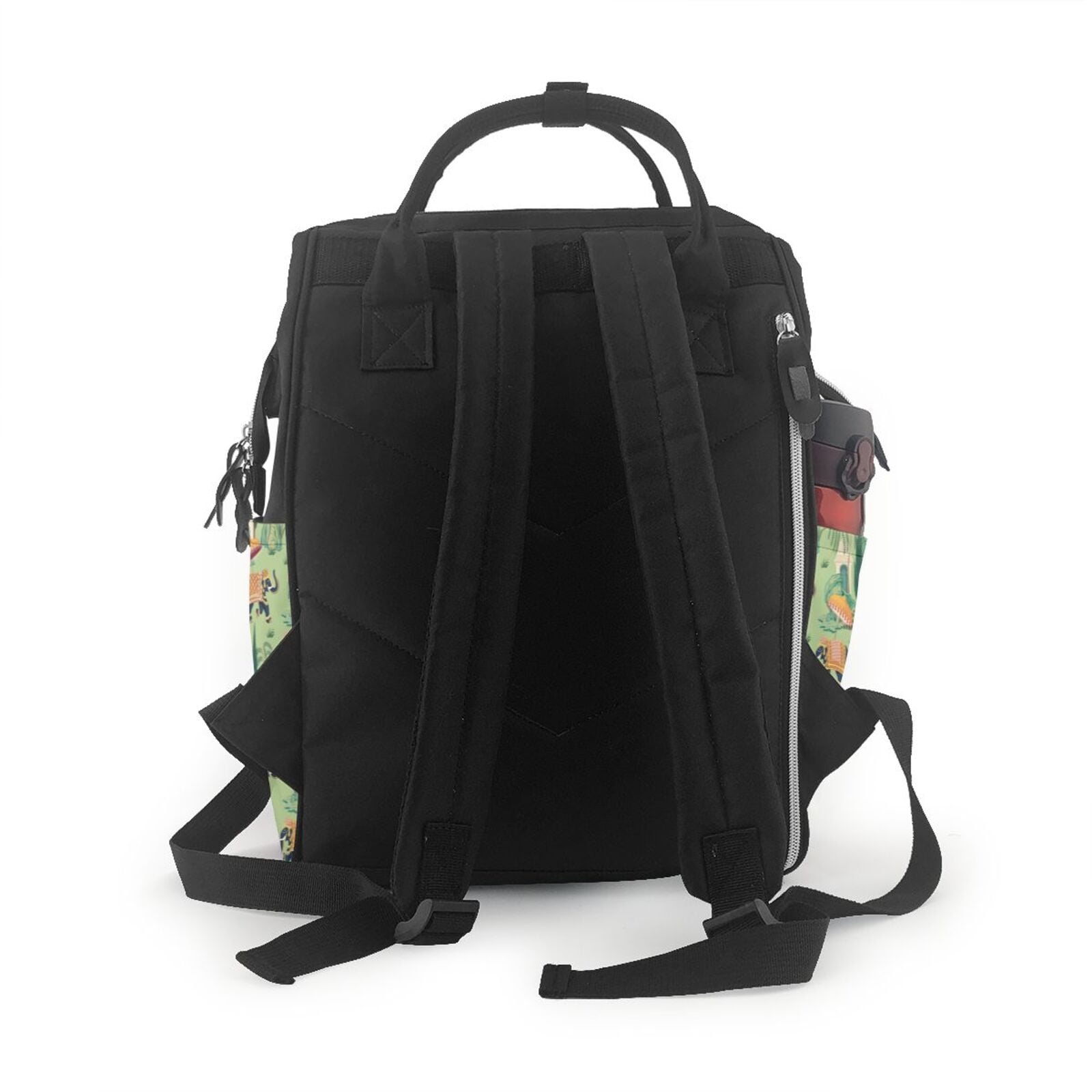 Fuzoiu Indian elephant Print Diaper Bag Backpack,Baby Essentials Travel Tote,Multi function Waterproof Diaper Bag, Travel Essentials Baby Bag - Unisex
