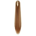thumbnail image 3 of AynnQueen Ponytail Extension Claw Clip in Pony Tails Hair Extensions Synthetic Wavy Straight Secret Ponytail Hairpiece 18/21 Inch, 3 of 5