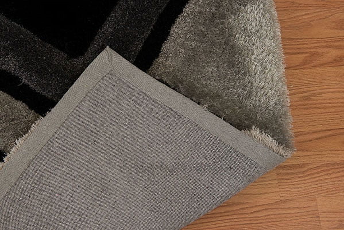 United Weavers Veria Blitzen Shag Geometric Accent Rug, Black, 1'10" X 3'