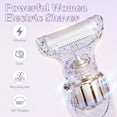 thumbnail image 3 of Women Electric Razor,5 in 1 Electric Razor with Detachable Head, Rechargeable Electric Shaver LED Display,Waterproof Wet Dry Use Bikini Trimmer Removal Device for Body,Bikini Line,Legs,Private Area, 3 of 9
