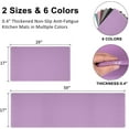 thumbnail image 2 of Kitchen Mats and Rugs Set of 2 - Cushioned Anti-Fatigue Kitchen Rug for Floor Washable 17"x29" +17"x59", Lightpurple, 2 of 14