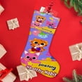 thumbnail image 4 of PINKFONG Tema: Calcetines de Navidad, fino lino blanco para colgar en escaleras y chimenea, decoración navideña para el hogar, regalo de Navidad. 45cm × 32cm, 4 of 5