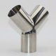 thumbnail image 1 of 51mm - 76mm 304 Stainless Steel Y Type Way Connector Sanitary Fittings Pipe Tees~16778, 1 of 1