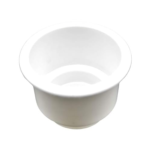 Marine City White Plastic Cup Drink Holder Without Drain Hole for Boats  Yachts  RVs  Caravans  Cars Pack of 1