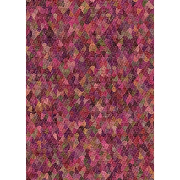 Ahgly Company Machine Washable Indoor Rectangle Transitional Cherry Red Area Rugs, 2' x 4'