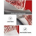 thumbnail image 5 of Eucalyptus Red Hallway Runner Rug 2x6ft,Stripe Bottle Flower Cactus Retro Plant Washable Woven Living Room Bedroom Kitchen Bathrom Carpet with Tassels,Indoor Outdoor Throw Door Mat for Entryway, 5 of 5