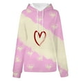 thumbnail image 4 of Bjutir Valentines Day Women Tops 2024 Fashion Sweatshirt Printed Round Neck Long Sleeved Casual Hoodie, 4 of 5