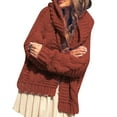 thumbnail image 2 of IMENGL cardigan Épaissi à Grosses Aiguilles Automne Hiver, Rouge m, Taille M-2TG, 2 of 4