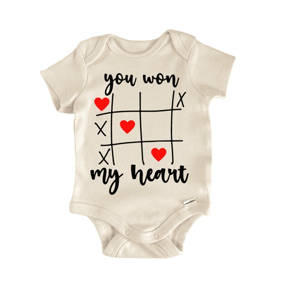 Won Heart Valentines Day Newborn Baby Bodysuit