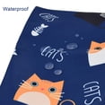 thumbnail image 4 of Mini bolsa de almuerzo reutilizable pequeña linda bolsa de almuerzo con cordón adecuada para niñas mujeres gato azul, 4 of 5