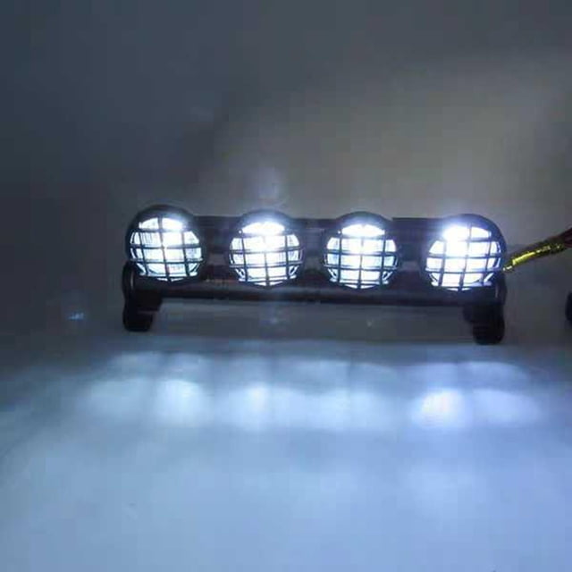 Barra de lámpara perfke 4 LED para coche RC Luz de techo sobre orugas RC