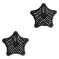 thumbnail image 1 of Billuyoard Colador de fregadero de estrella de cinco puntas de silicona para cocina, filtro de baño, desagües de suelo, coladores de filtro de Negro 2piezas, 1 of 6
