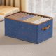 thumbnail image 1 of Caja de almacenamiento, organizador de armario, diseño plegable, para dormitorio, material de lino ligero, 61 x 40 x 30 cm, para espacios pequeños,Wsvlmg, 1 of 7