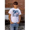 thumbnail image 4 of Baseball Player Power Hitter Fan Men's Big & Tall Crewneck Graphic Tee Brisco Brands 4X, 4 of 5