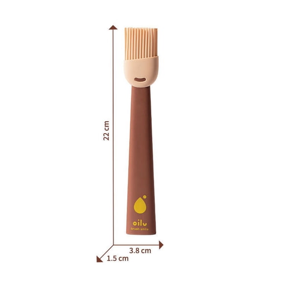 Tunhigl High-Temperature Oil Brush for Grilling & Baking - Flexible, Durable Kitchen Cooking Tool - Food Grade & Dishwasher Safe Brown