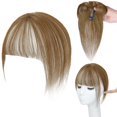 thumbnail image 5 of WEIWEIGG 3D Hand-Woven Clip In Fringe, Human Hair Extension for Women, Light Gold, Real Hair Bangs, Easy to Wear Natural Look, 5 of 9