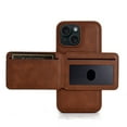 thumbnail image 3 of Leather Wallet Phone Cases Compatible with iPhone 13 Case with Card Holder for Men/Women  2 in 1 Detachable Back Cover,Magnetic PU Leather RFID Blocking Flip Kickstand Credit Slots,Brown, 3 of 7