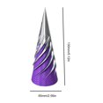 thumbnail image 3 of Juguete Cono Espiral Impreso en 3D Fun Pase A Través Pyramid Toy (plata) Purple, 3 of 3