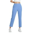 thumbnail image 4 of ABATAB Womens Jogger Capri Pants with Pockets Workout Gym Crop Pants Sife Splits Lounge Casual Exercise Capri Trousers, 4 of 7